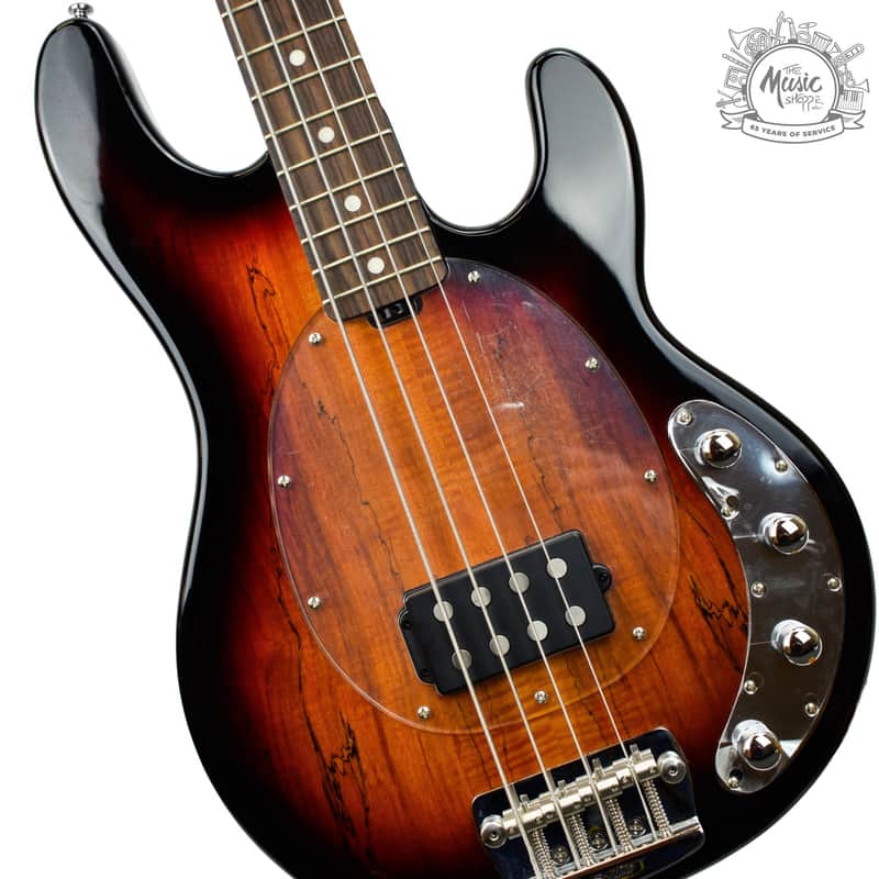 Sterling by Music Man StingRay RAY34SM Spalted Maple Sunburst Active 3 Band EQ image 1