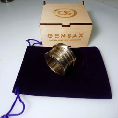 Gen Sax  Integrity - Alto Sax Large Hard Rubber Mouthpiece Metal Ring Ligature  2020 Silver Polished image 1