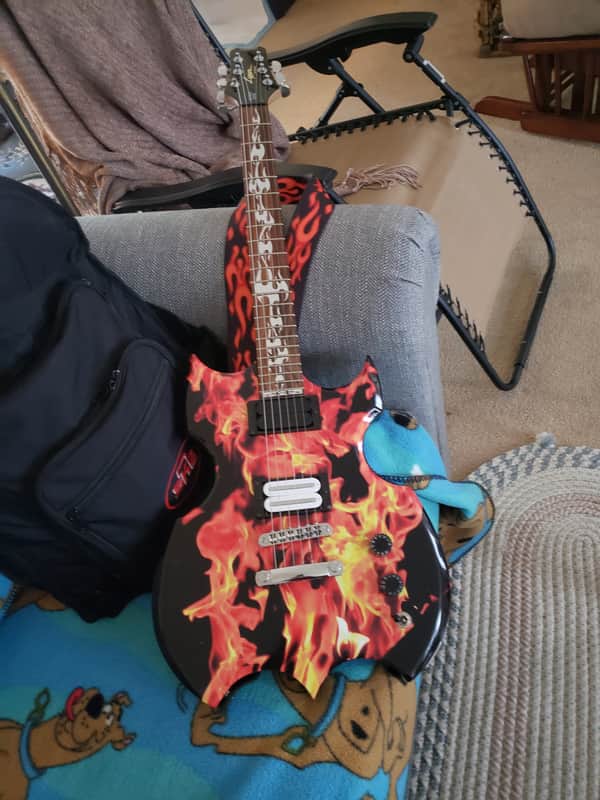 Lyon by Washburn Paul Stanley autograph black image 1
