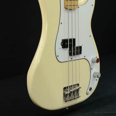 Fender Precision Bass 1986 E Series MIJ Japan Maple Fingerboard Aged White image 4