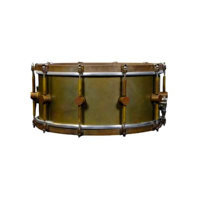 A&F Drum Co. Raw Brass Snare Drum 6.5 x 14 image 2