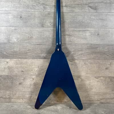 Gibson Flying V Bass 1981 Transparent Blue image 9