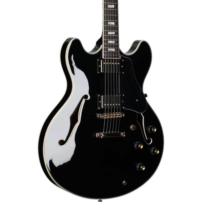 Sire Larry Carlton H7 Semi-hollowbody Electric Guitar, Black image 1