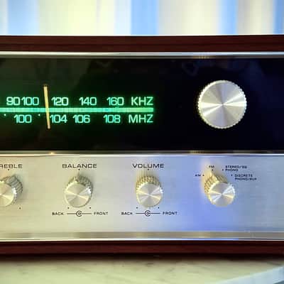 Harman/Kardon 50+ Vintage Multichannel Receiver with Original Wood Case — Serviced, Cleaned, LED Dial Lighting image 7