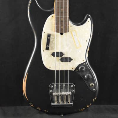 Fender JMJ Road Worn Mustang Bass Black image 1