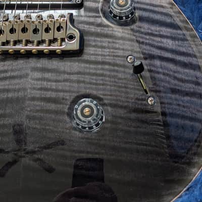 PRS Wood Library Custom 24 10-Top Flame Gray Black Fade w/Ziricote Fingerboard & Smoked Black Hardware image 7