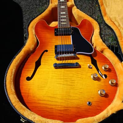 Gibson '64 ES-335 Figured Reissue Gloss Sunrise Tea burst 2024 - Sunrise Tea burst image 2