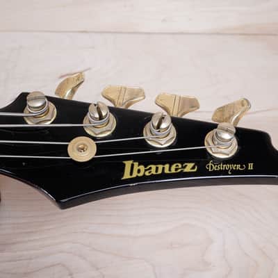 Ibanez Destroyer II DT870 Bass MIJ 1984 Black Vintage Japan Fujigen w/ Hard Case image 4
