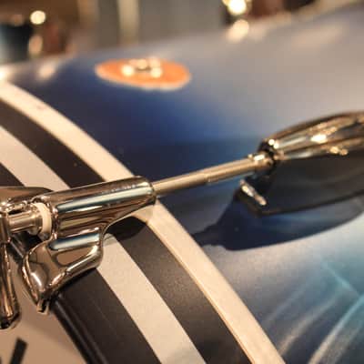 Slingerland Radio King 4-pcs Blue/Silver Lacquer Drum Set (20-12-14-14) - New! image 5