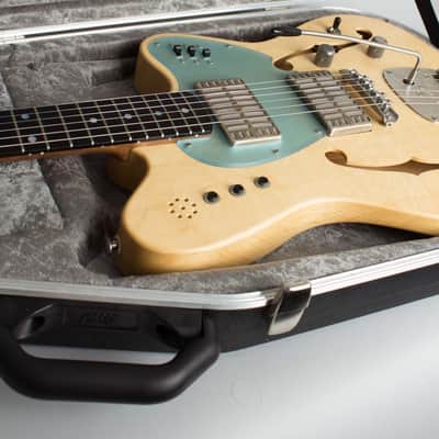 Deimel Guitarworks  Bluestar Semi-Hollow Body Electric Guitar (2020), ser. #13, original molded black plastic hard shell case. image 12