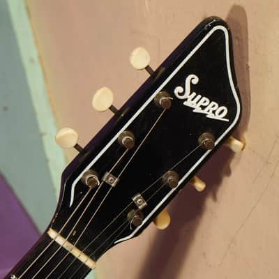 1962 Supro Belmont (National/Valco) Pink Pearloid Electric Guitar (VIDEO! Fresh Refret+Work, Ready) image 3