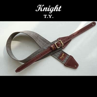 Knight T.Y. Vintage Style Retro Color Handcrafted Guitar Strap -CHESTNUT BROWN