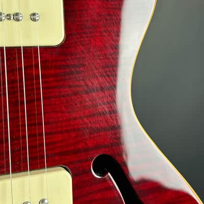 Used Epiphone Blues Hawk Deluxe Trans Red w/soft case TSU25232 image 4