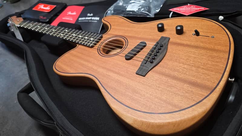 Fender American Acoustasonic Telecaster BRAND NEW Natural Full All Mahogany Semi-Hollow Body USA Fishman Piezo Pickup Acoustic-Electric Guitar image 1