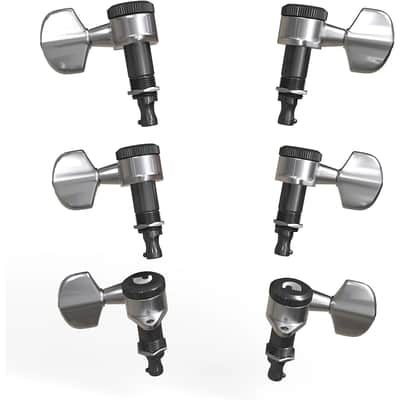 D'Addario Auto Trim Machine Heads - 3 A Side Chrome image 1