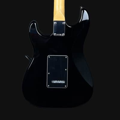 Fender Standard Stratocaster HSS Electric Guitar, Black Pickguard in Black image 4