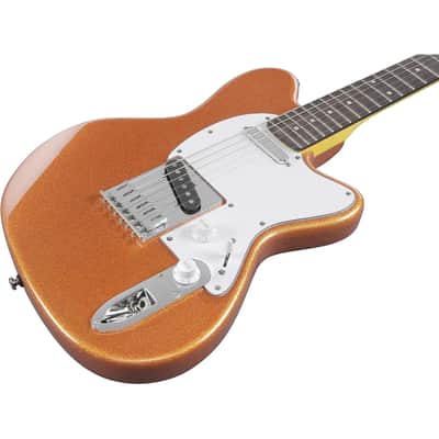 Ibanez Talman YY20-OCS Yvette Young Signature 6-String Solid Body Electric Guitar with Rosewood Fretboard, Right-Handed, Orange Cream Sparkle image 8