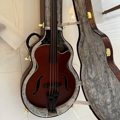 Takamine TB10 Pro Series Archtop Cutaway Acoustic/Electric Bass 2010s - Red Stain image 2