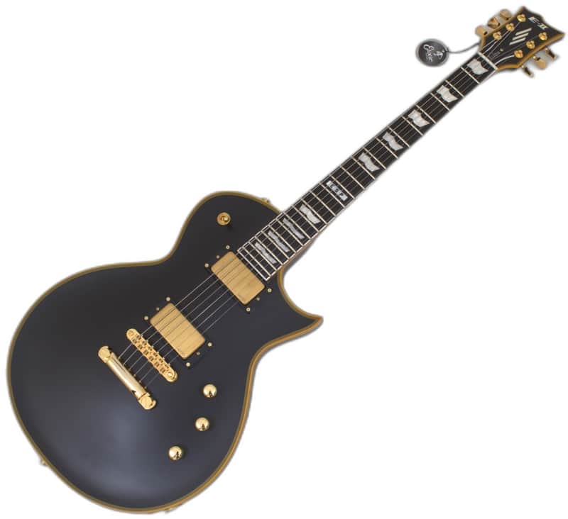 ESP E-II Eclipse VB Vintage Black Guitar B Stock image 1