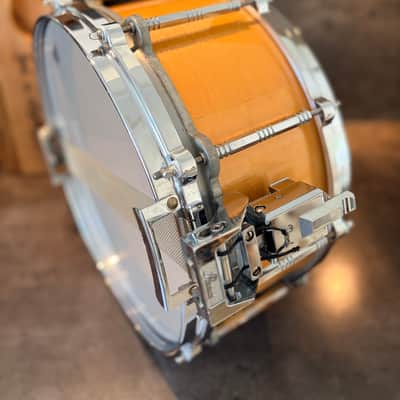 Pearl G-914D Freefloater snare 14x6.5” 1983-1987 - Natural maple lacquer image 3