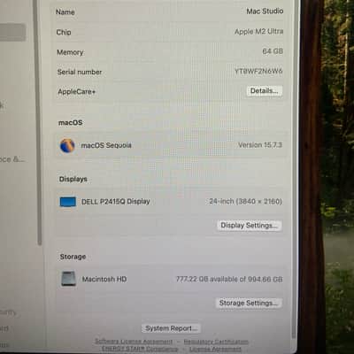 Apple Mac M2 Ultra Studio 64GB 1TB 10GbE | AppleCare+ image 8