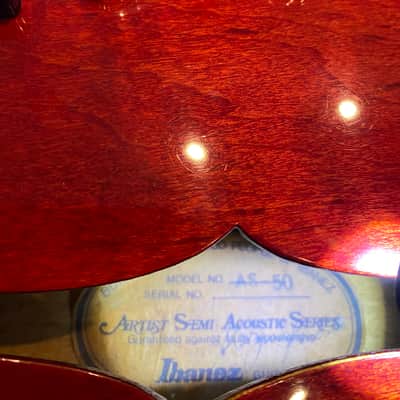 Ibanez AS50-CH Artist 1981 - Cherry image 5
