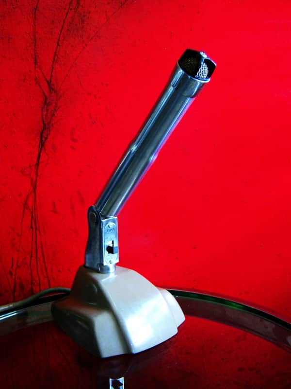 Vintage 1950's Ampex H-1390 / Electro-Voice 636 Omnidirectional Dynamic Microphone Hi Z w stand and cable 664 630 605# 1 image 1