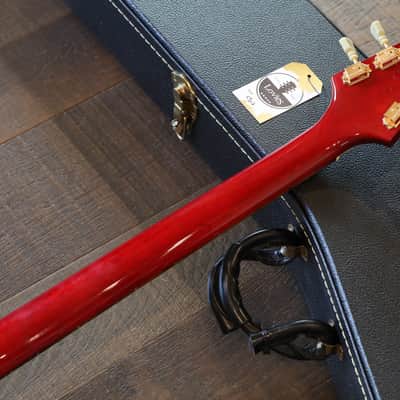 Sweet! 2005 Hamer Korina Vector Flying V Style Guitar Trans Cherry w/ Brazilian Board + COA OHSC image 13