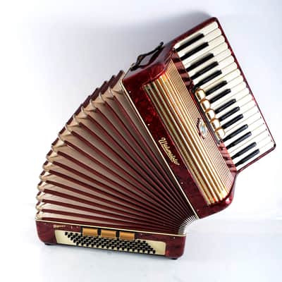 Rare Vintage German Made Top Piano Accordion Weltmeister Gigantilli I - 80 bass + Original Hard Case & Shoulder Straps image 10