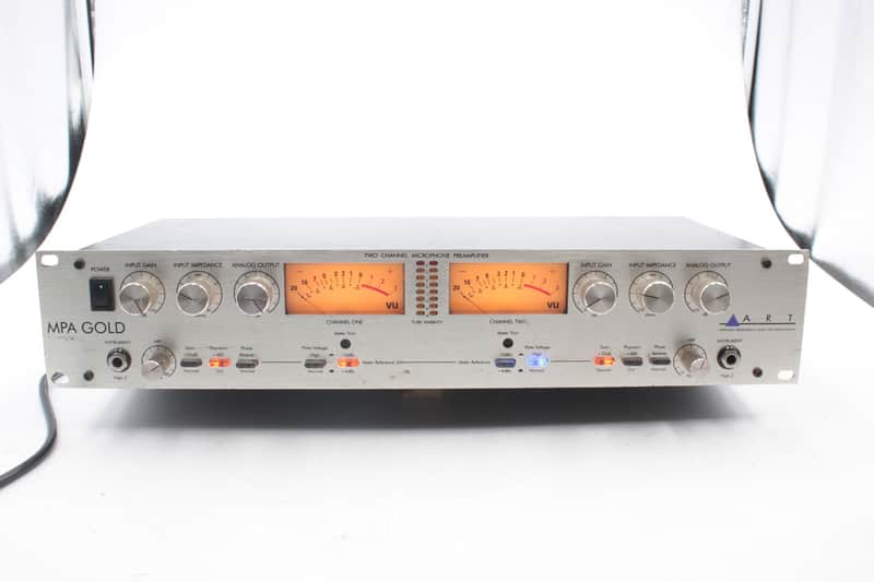 ART MPA Gold Two-Channel Tube Microphone Preamplifier Rackmount image 1