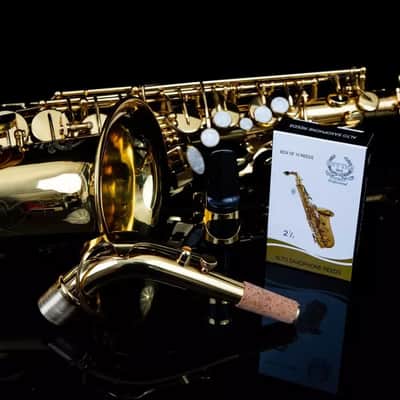 New 2025 Eb Alto Saxophone – Professional Brass Sax with Carrying Case, Full Cleaning Kit & Stand image 4
