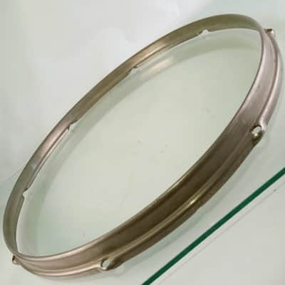 Slingerland 16" BRASS Stick-Saver Floor Tom Drum Batter Rim/Hoop NOB 8Lug Nickel image 1
