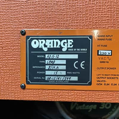 Orange AD15 Combo 2000s - Orange image 3