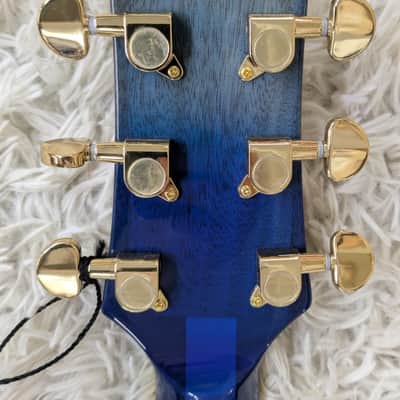 Ibanez AM93QMJBB Artcore Expressionist Semi Hollow Electric Guitar Jet BlueBurst image 4
