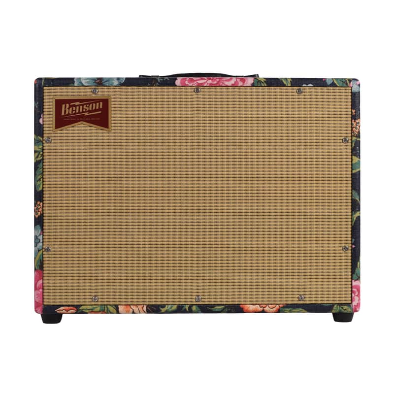 Benson Monarch Reverb Plus 15w 1x12 Combo Amp Navy Blue Floral w/ Wheat Cloth (CME Exclusive) image 1