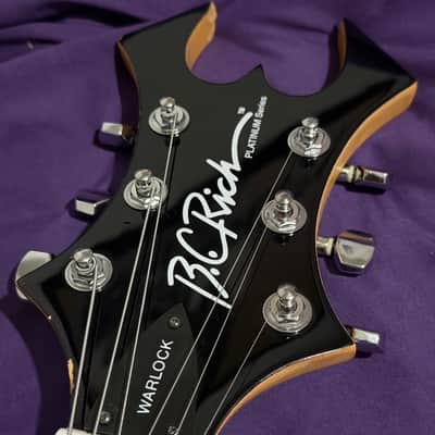 B.C. Rich Platinum Series Warlock 1998 – Transparent Blue (Widow Headstock) – Professionally Set Up – RoadRunner Premium Gig Bag Included image 3