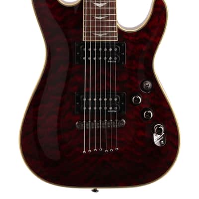 Schecter Omen Extreme 7 String Electric Guitar Black Cherry image 3