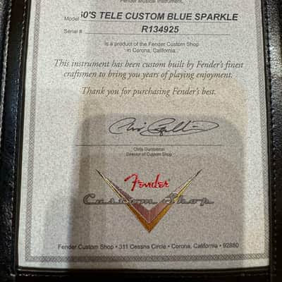 Fender Custom Shop 60’s Telecaster Custom 2024 - Blue Sparkle (SN: R134925) image 15