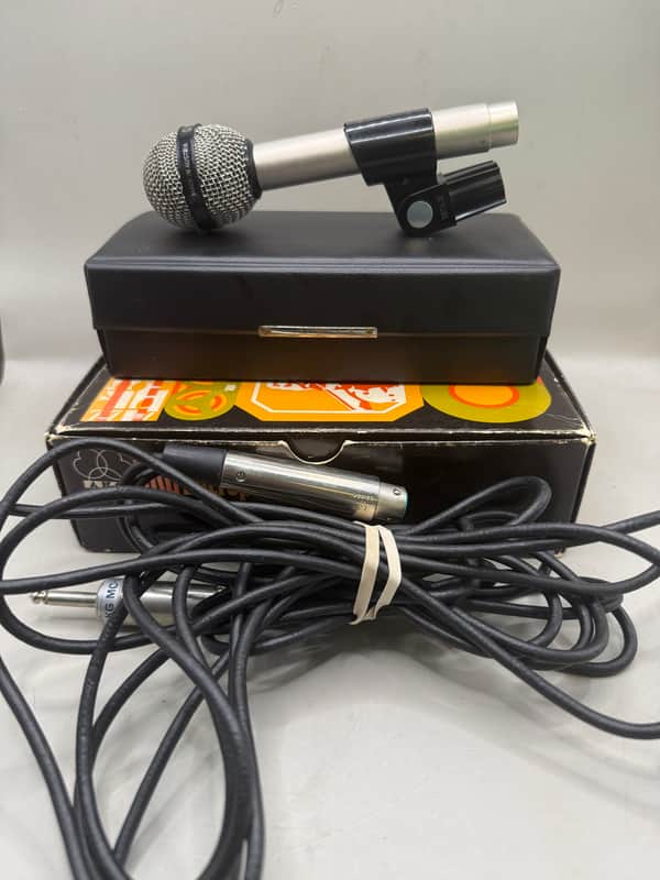 VTG AKG D707E Cardioid Dynamic Microphone Kit - Tested Original Box & Papers image 1