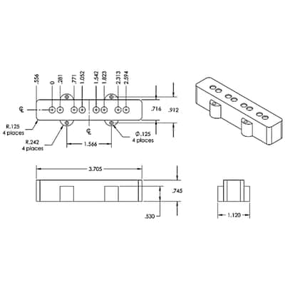 Seymour Duncan SSJB-3B BLK Quarter Pound Jazz Bass Bridge black 2-phase - Bass Pickup image 2