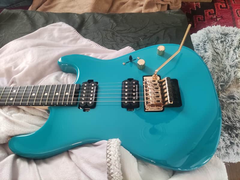 Charvel Pro mod san dimas 1 HH Floyd Rose Seymour Duncan Miami blu image 1