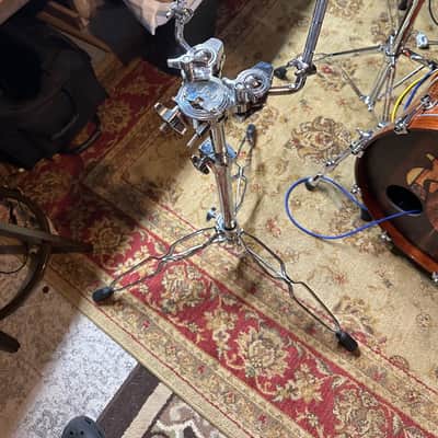 DW DWCP9900 9000 Series Heavy Duty Double-Braced Dual Tom Stand 2010s - Chrome image 2