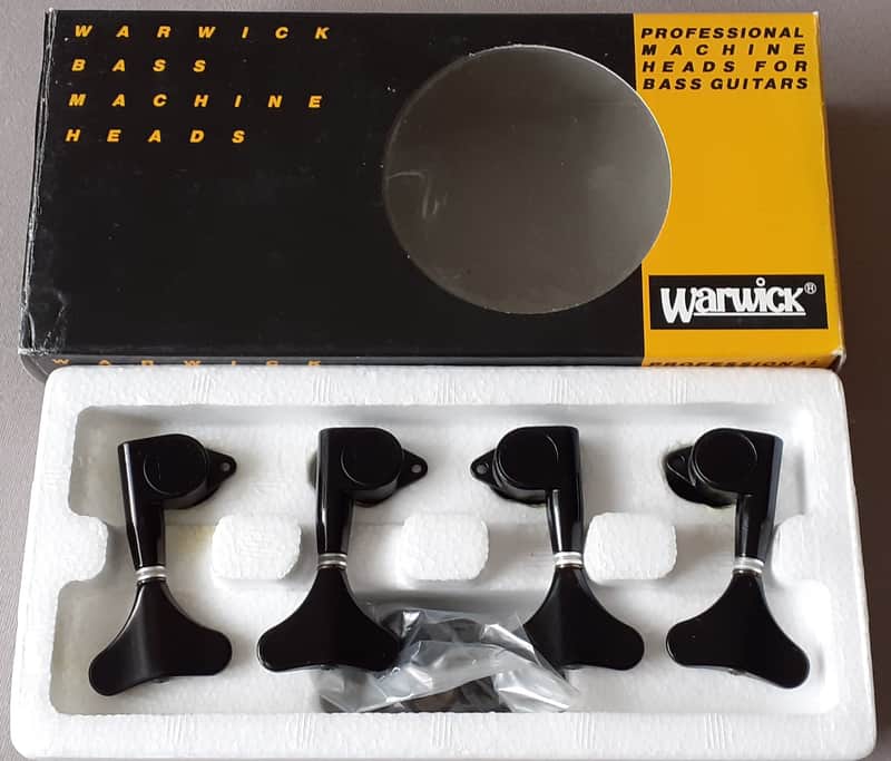 Warwick Thumb Bass Original NOS tuners 4 string 2+2 Made by Gotoh 1990s Black image 1