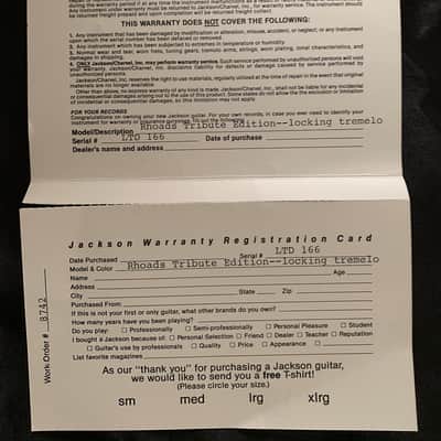 Jackson #166 Randy Rhoads tribute limited Concorde 1992 Pinstripe white image 10