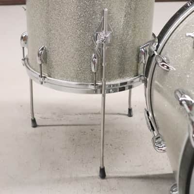 Gretsch Round Badge 3pc Drum kit Set Silver Sparkle 20/14/13" Vintage 1960's image 11