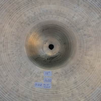 Zildjian 18" K Istanbul cymbal Older New Stamp 1400g 1967–1972 image 10
