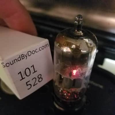 Amperex 1% Tight-Matched Pair (2) 6DJ8 tNOS AT1000 TESTED Vacuum Tubes Heerlen Large Halo Getter GA3 GA4 GA6 GA7 Bugle Boy T3 ECC88 dual triode 1959-1962 image 8