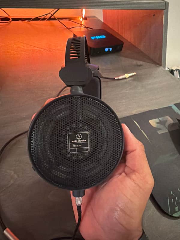 Audio-Technica ATH-R70X Open-Back On-Ear Reference Monitor Headphones 2010s - Black image 1