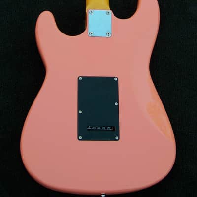 Beautiful Tahitian Coral Strat Classic+ Working Bridge Tone+7 Sound Switching + Treble Bleed + Matched Set of SRV Pickups +All Maple Neck +Very Low Action with Leveled, Crowned and Polished Frets+ Full Setup+'59 Roundback Neck Profile image 6