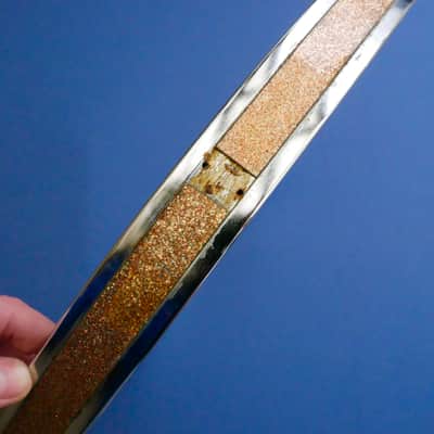 Gretsch Champagne Sparkle Bassdrum Hoop 22" Stop Sign Vintage image 4
